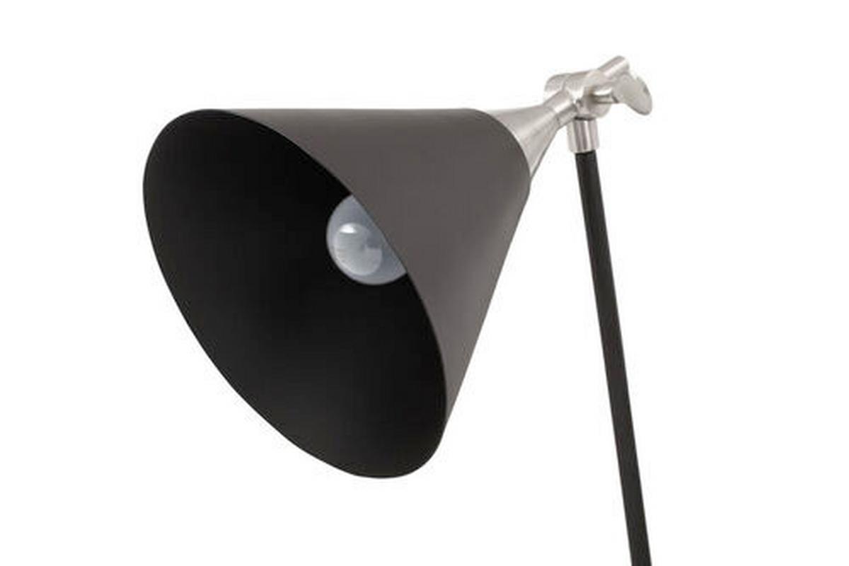 STEHLEUCHTE Schwarz/Gold, E27, 25W - Goldfarben/Schwarz, Design, Kunststoff/Stein (23/76/32cm) - Kayoom