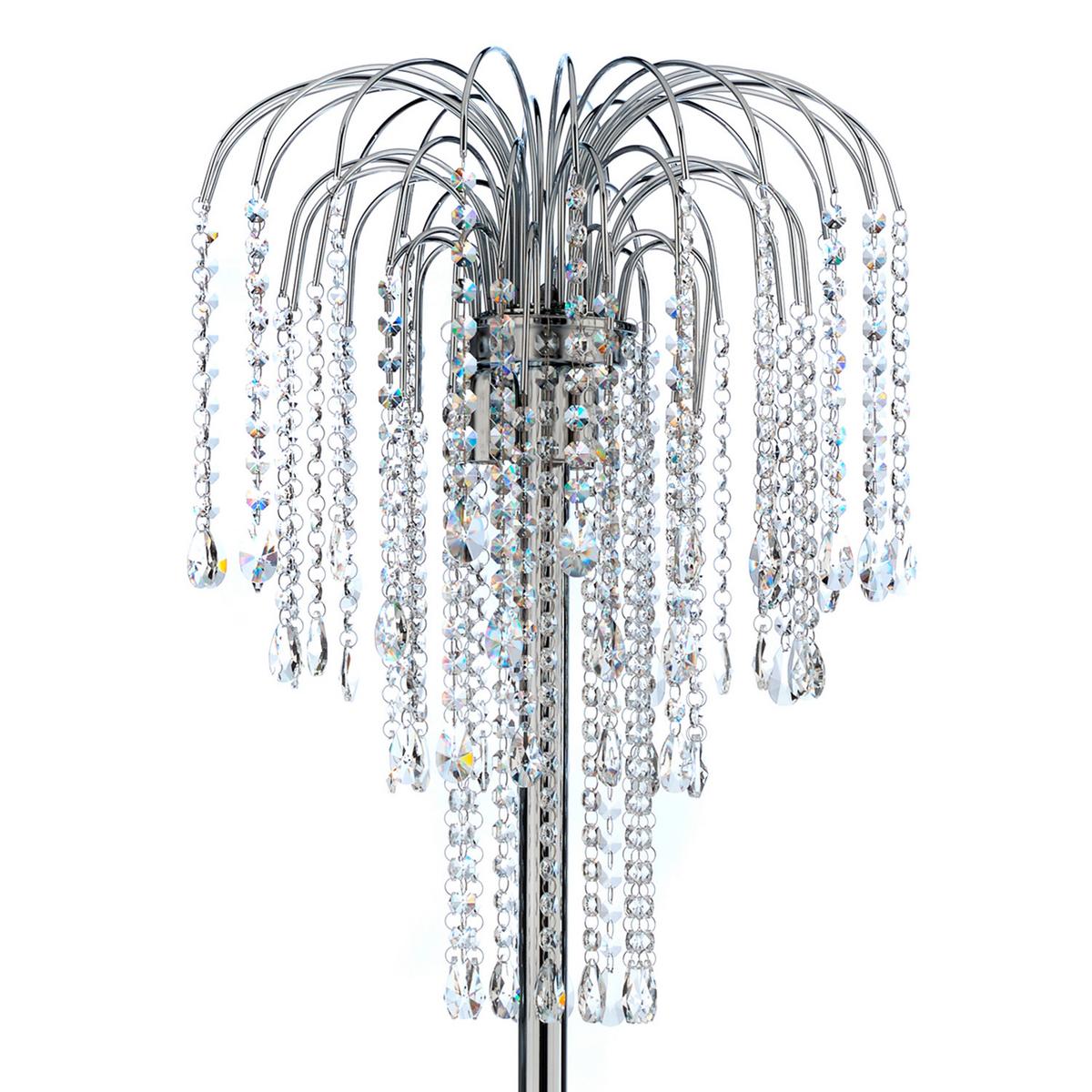 Stehleuchte 4698/pt - Chromfarben, KONVENTIONELL, Glas/Metall (40/160cm)