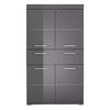 Midischrank Amanda B: 73 cm Grau - Silberfarben/Grau, MODERN, Holzwerkstoff (73/130/31cm) - MID.YOU