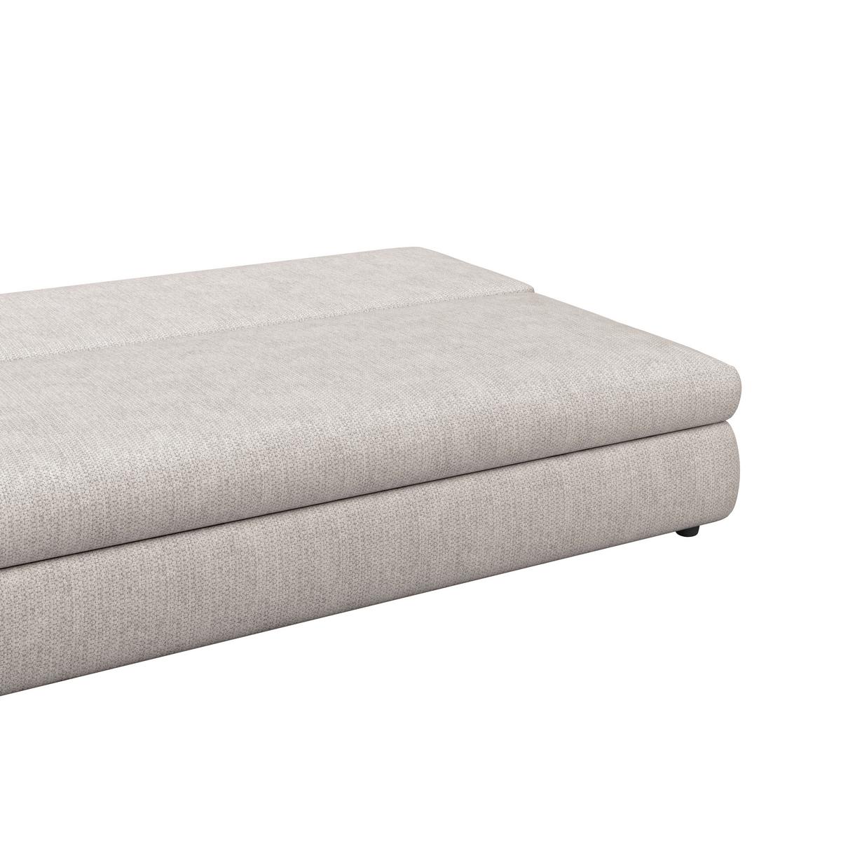 3-Sitzer-Sofa Mit Schlaffunktion Olso Beige - Beige/Schwarz, Trend, Holz/Kunststoff (205/72/100cm)