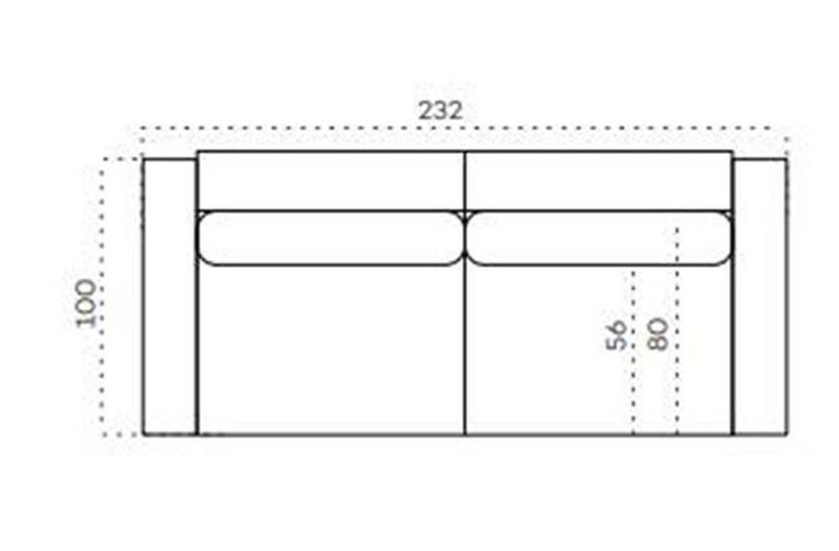ROZKLADACIA POHOVKA NICOLE - sivá, Modern, kov/drevo (232/90/100cm)