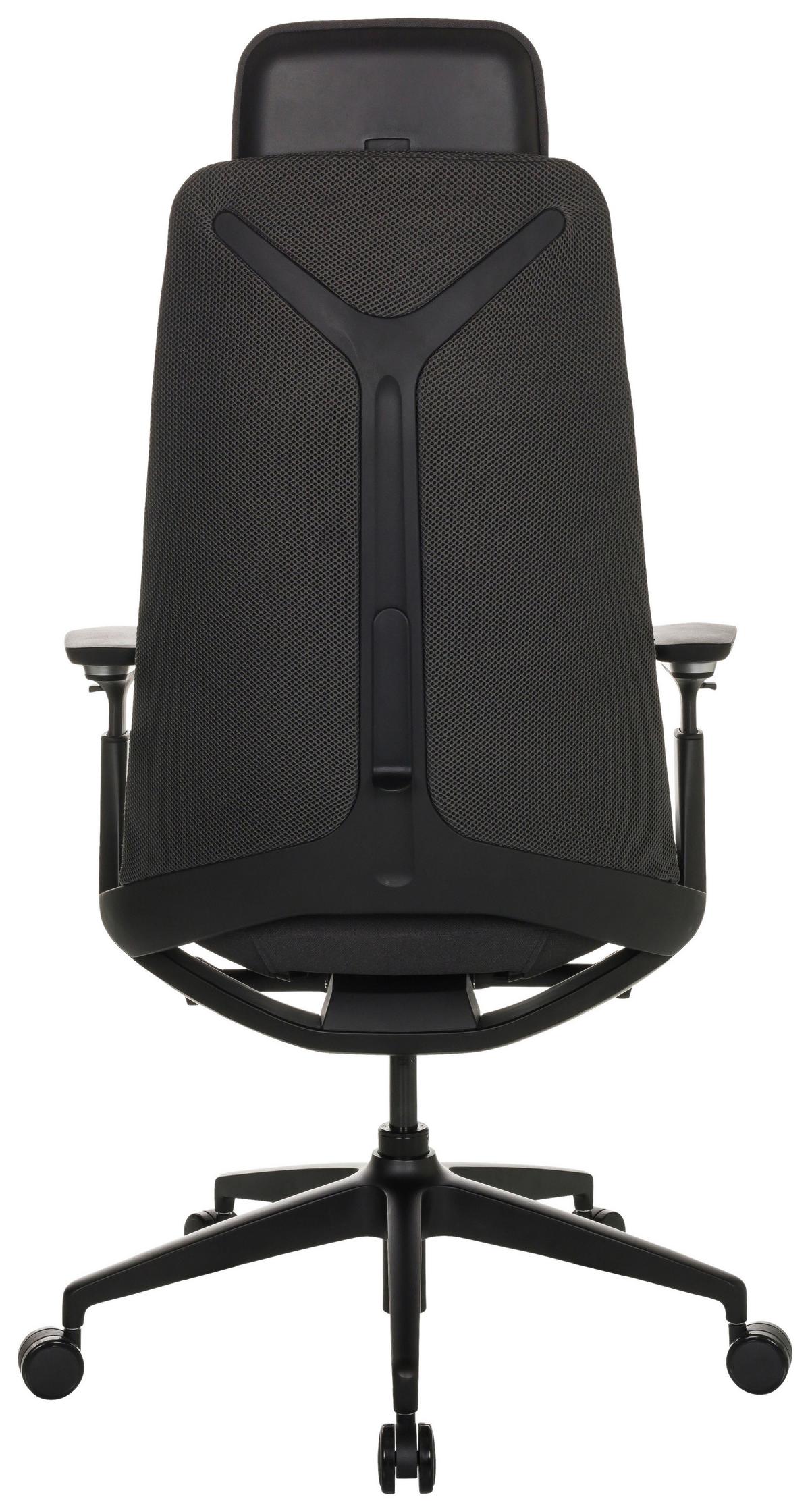 Drehstuhl Yucano - Schwarz, Basics, Kunststoff/Textil (68/120-131/60cm) - MID.YOU