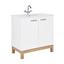 Kombinované Umývadlo Malibu - farby dubu/biela, Moderný, kompozitné drevo/keramika (80/84/46cm) Kombinované Umývadlo Malibu - farby dubu/biela, Moderný, kompozitné drevo/keramika (80/84/46cm)