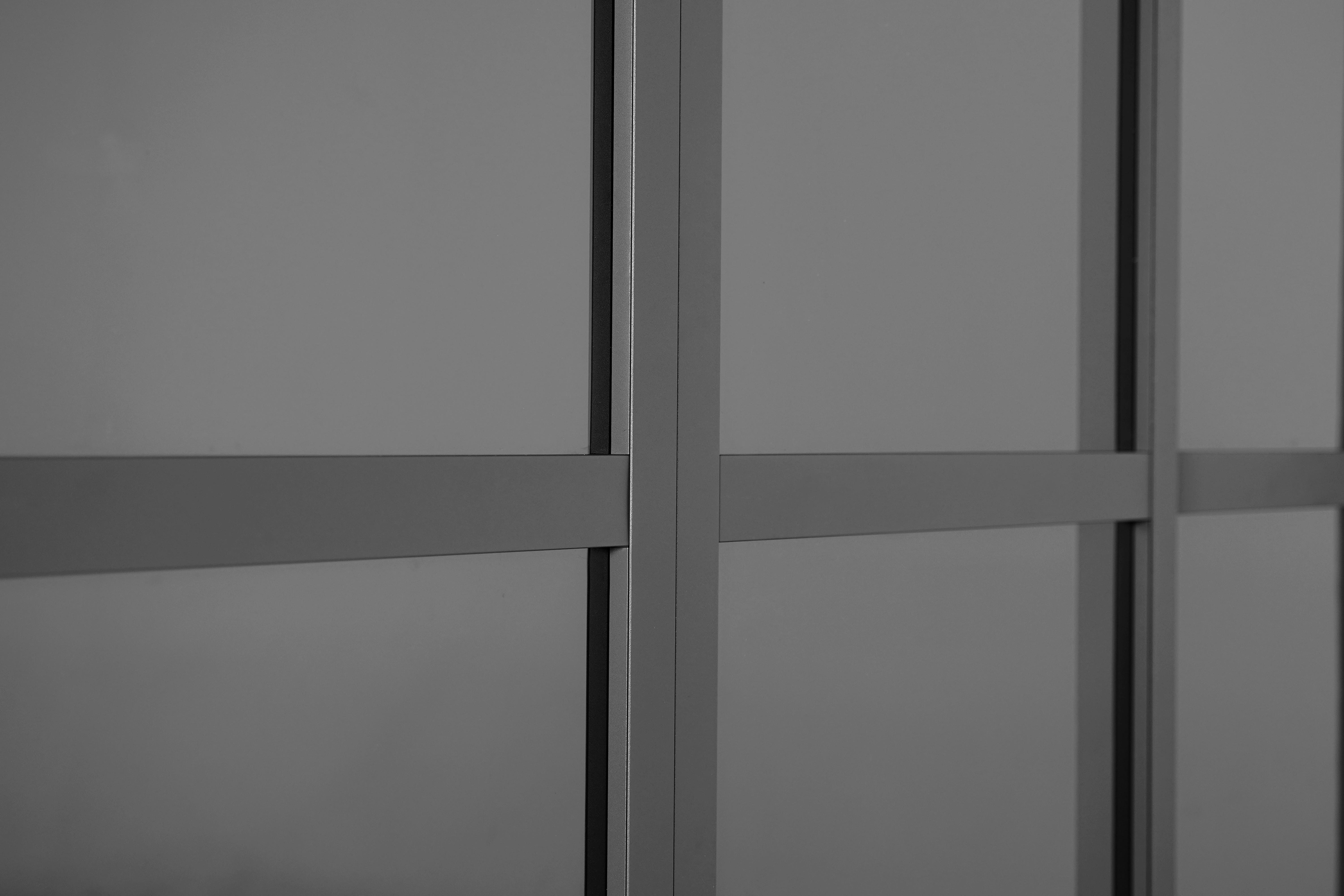 Schiebetür Deluxe/Classic Anthrazit - 4tlg - Anthrazit, Basics, Kunststoff/Metall (300cm) - Gardenson