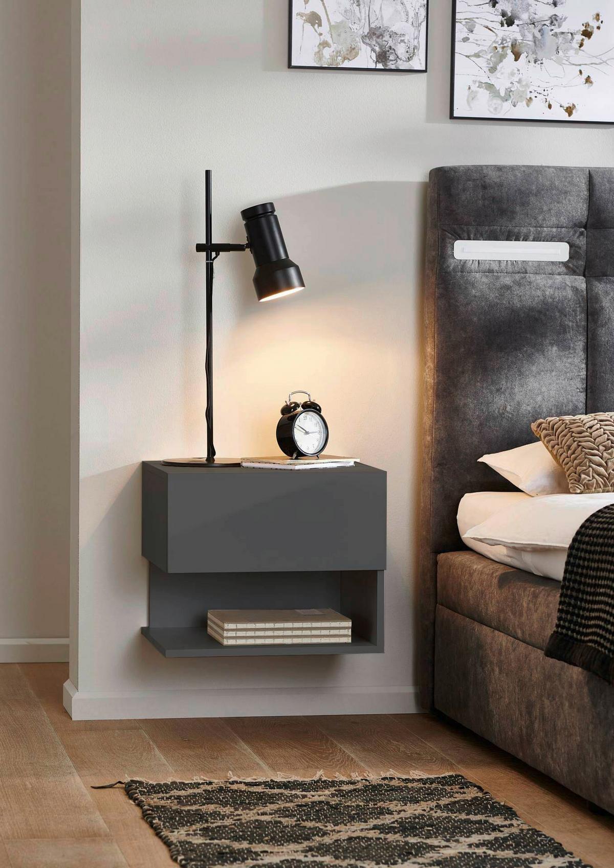 Nachttisch Faro, Anthrazit B: 44 Cm - Anthrazit, MODERN, Holzwerkstoff (44/37/40cm) - MID.YOU