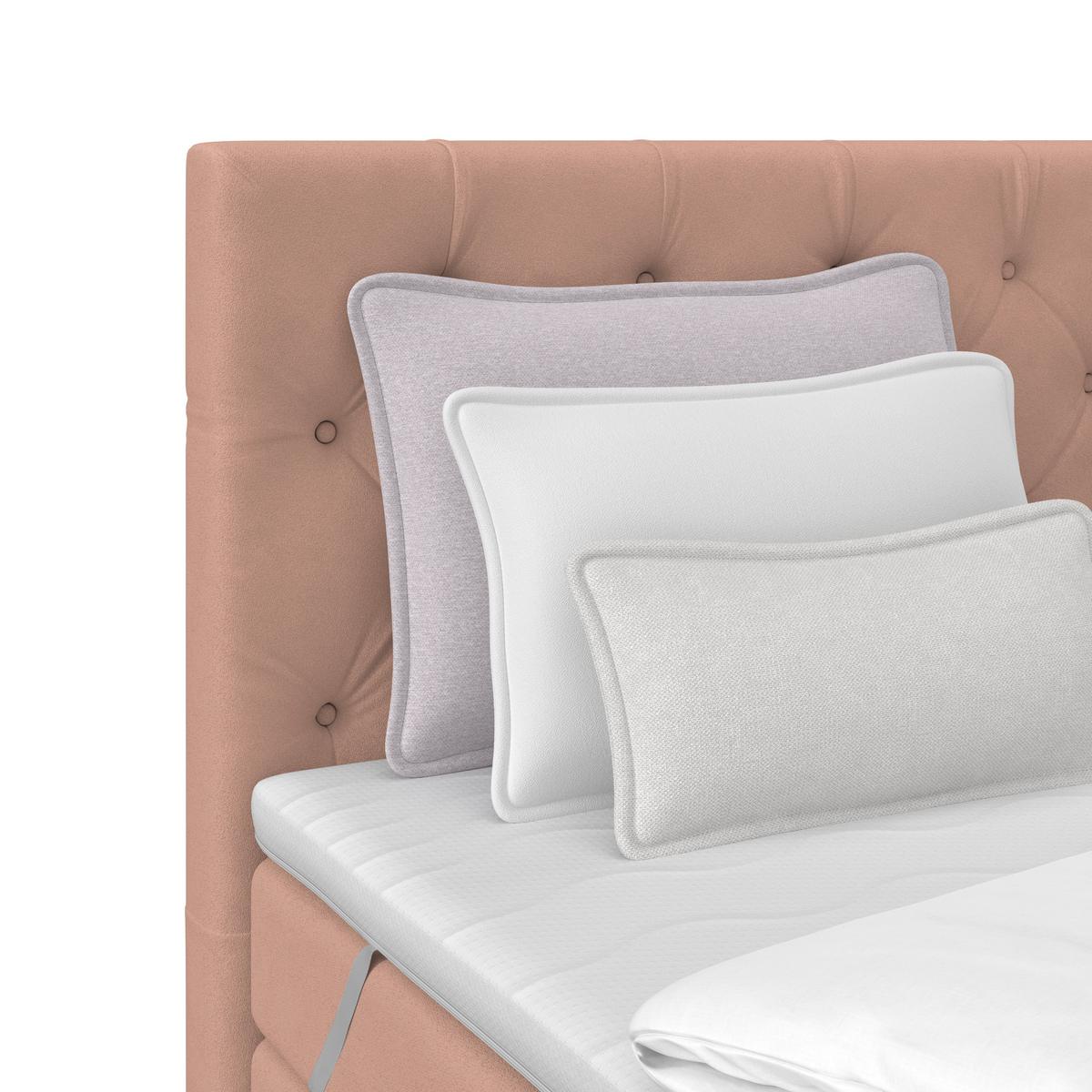 Boxspringbett Elio Altrosa 180x200 Cm H2 - Schwarz/Altrosa, ROMANTIK / LANDHAUS, Textil (184/121/212cm) - James Wood