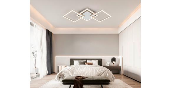 LED-Deckenleuchte Nilya - Sandfarben/Chromfarben, MODERN, Kunststoff/Metall (63/27,5/4,5cm) - Luca Bessoni