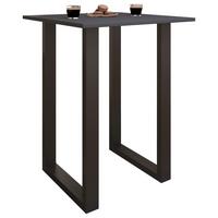 Bartisch Xona B 80x50 - Anthrazit/Schwarz, KONVENTIONELL, Holzwerkstoff/Metall (80/50/102cm)