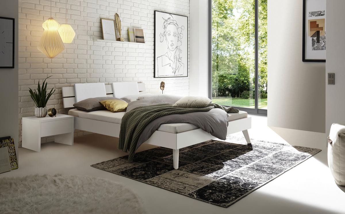 Nachtkästchen Salva, Weiß B: 48 Cm - Weiß, Design, Holz (48/35/40cm) - Hasena