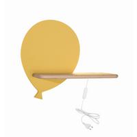 Wandleuchte 21-85108 Baloon - Goldfarben, KONVENTIONELL, Holz/Holzwerkstoff (31/12/26cm)