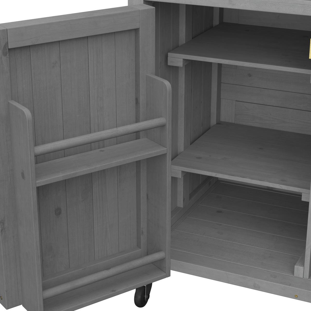 SKŘÍŇ JADA - šedá, Moderní, kov/dřevo (128/92/47cm) - Bessagi Garden