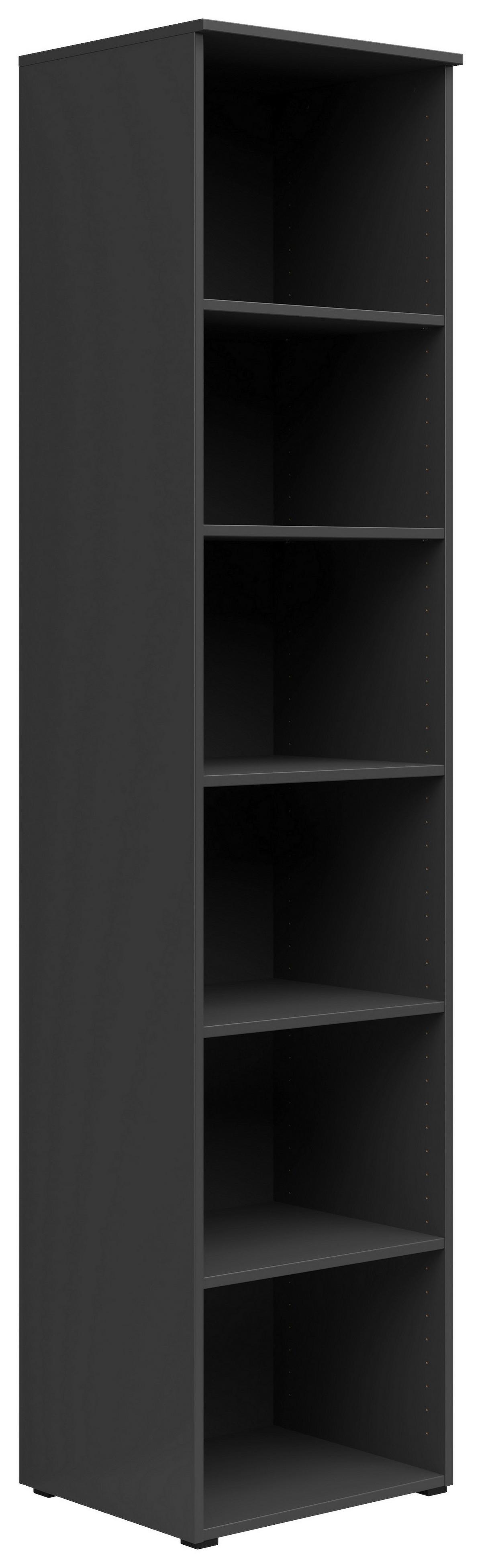 Regál Cabinet š: 45 cm - barvy grafitu/antracitová, Moderní, kompozitní dřevo/plast (45/195/40cm)