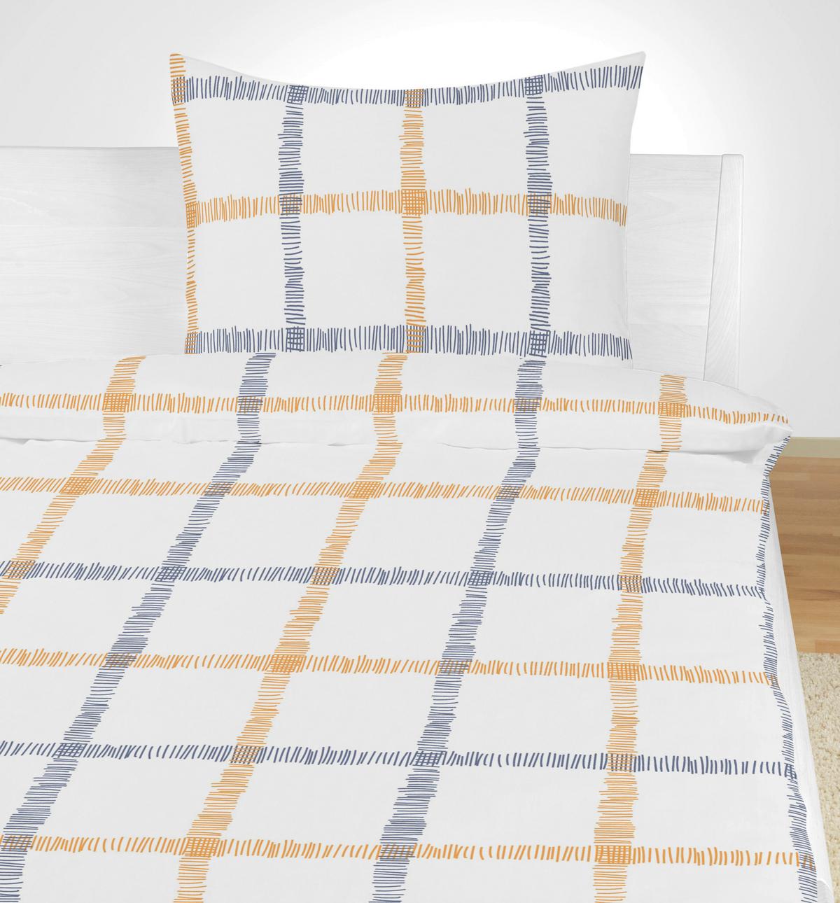 Ágyneműhuzat-garnitúra Marianne - bézs/narancs, Konventionell, textil - Ondega