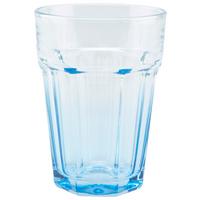 Trinkglas Blau Maren ca. 400 ml - Blau/Klar, Glas (9,2/12,8cm) - Luca Bessoni