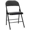 Klappstuhl Tudela I Samt Schwarz/Dunkelgrau - Dunkelgrau/Schwarz, Basics, Textil/Metall (44/80/49cm) - MID.YOU