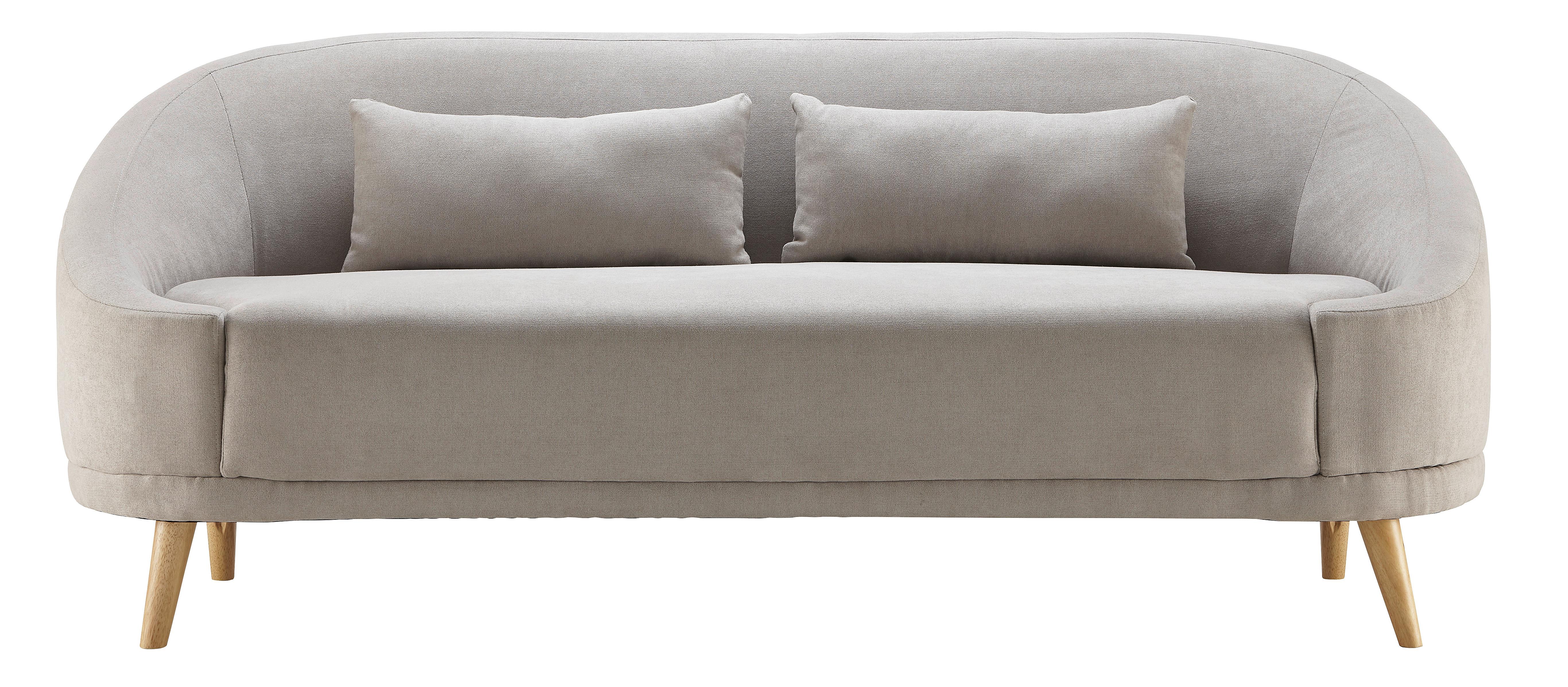 Dizajnová trojmiestna pohovka Jannike, sivá - sivá, Modern, drevo/textil (207/84/80cm) - Modern Living