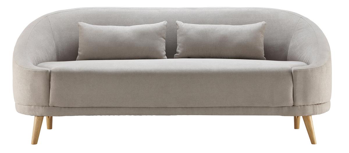 Dizajnová trojmiestna pohovka Jannike, sivá - sivá, Modern, drevo/textil (207/84/80cm) - Modern Living