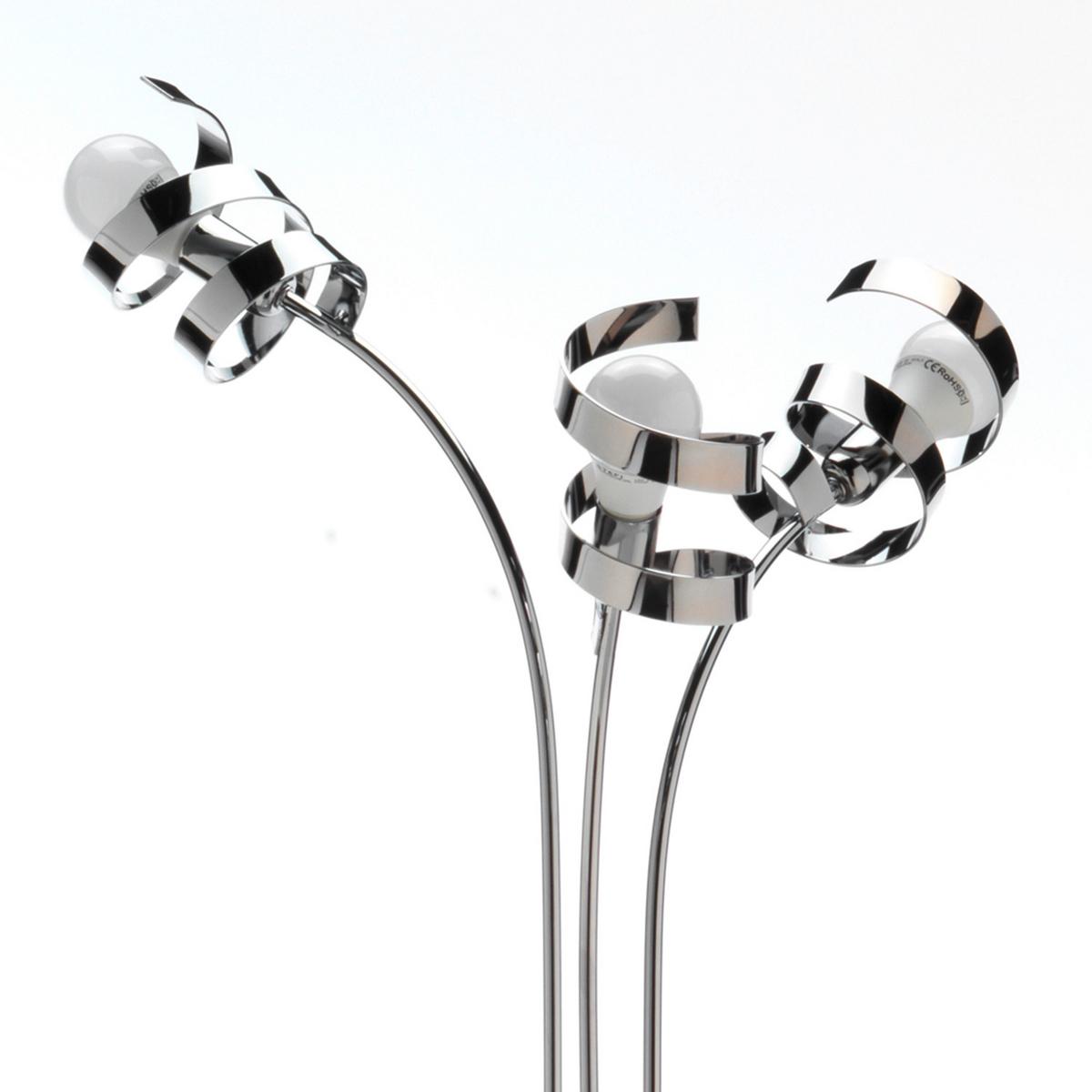 Stehleuchte 4812/Ptc - Chromfarben, Design, Metall (55/190cm)