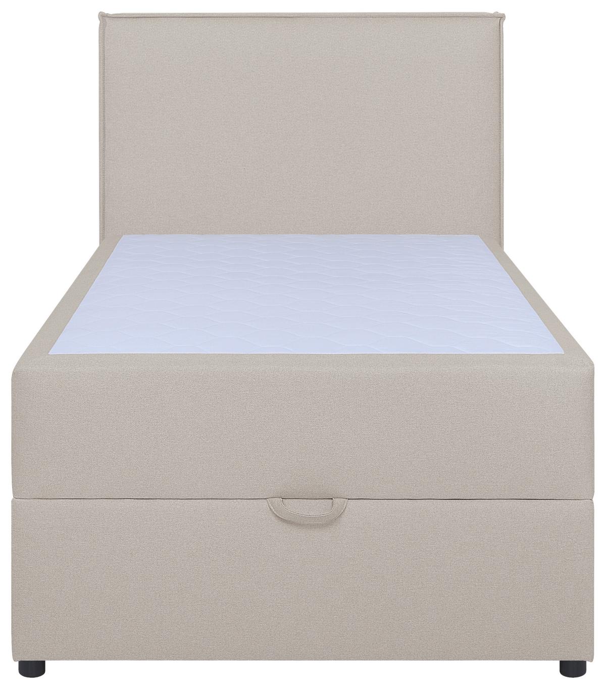 Boxspringbett Naxos 100x200 Soul 2 Beige - Beige/Schwarz, MODERN, Holzwerkstoff/Textil (100/200cm)