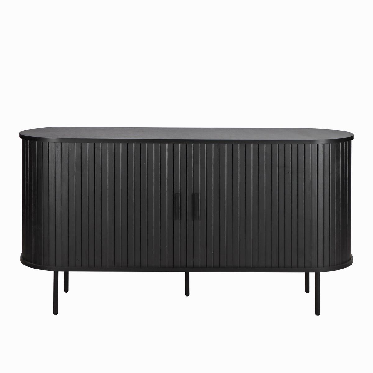 SIDEBOARD Schwarz, B: 140cm - Schwarz, Design, Holzwerkstoff (140/76/40cm) - Livetastic