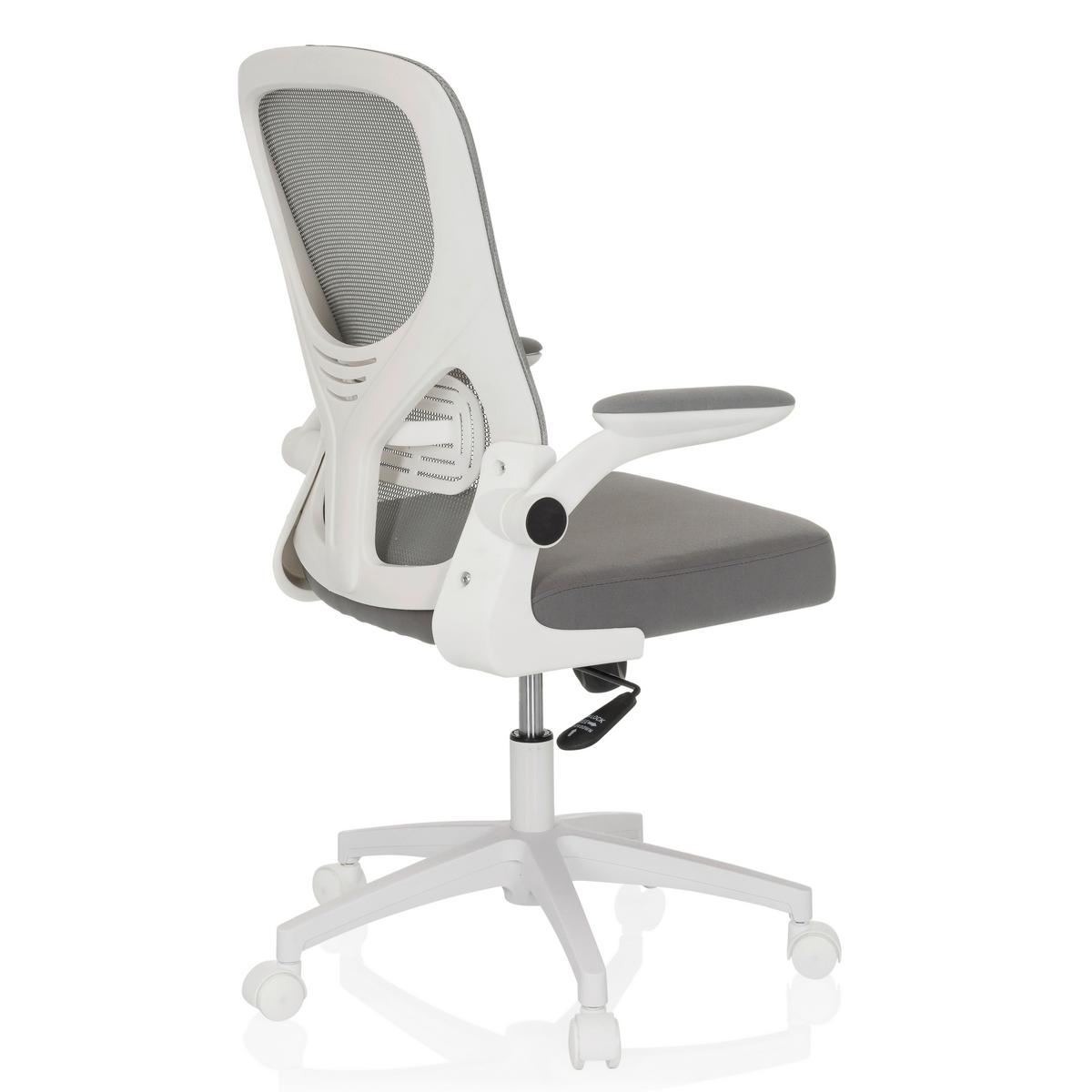 Drehstuhl Grau B: 60 Cm - Grauweiß/Weiß, MODERN, Kunststoff/Textil (60/95-105/54cm) - MID.YOU