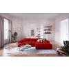 Ecksofa Orion Elektrischer Sitzvorzug Rot - Silberfarben/Rot, KONVENTIONELL, Textil (307/186cm) - Livetastic