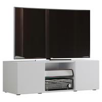 TV - skrinka Lowina š: 115 cm biela - čierna/biela, Konventionell, kompozitné drevo/plast (115/40/36cm) - MID.YOU
