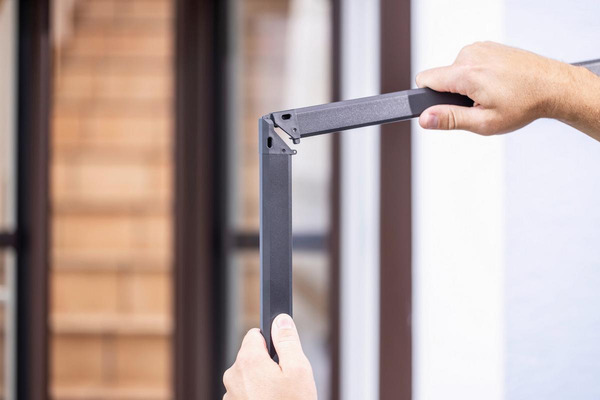 Fliegengitter Fenster 130x140 cm Anthrazit - Anthrazit, Basics, Metall (130/140cm)