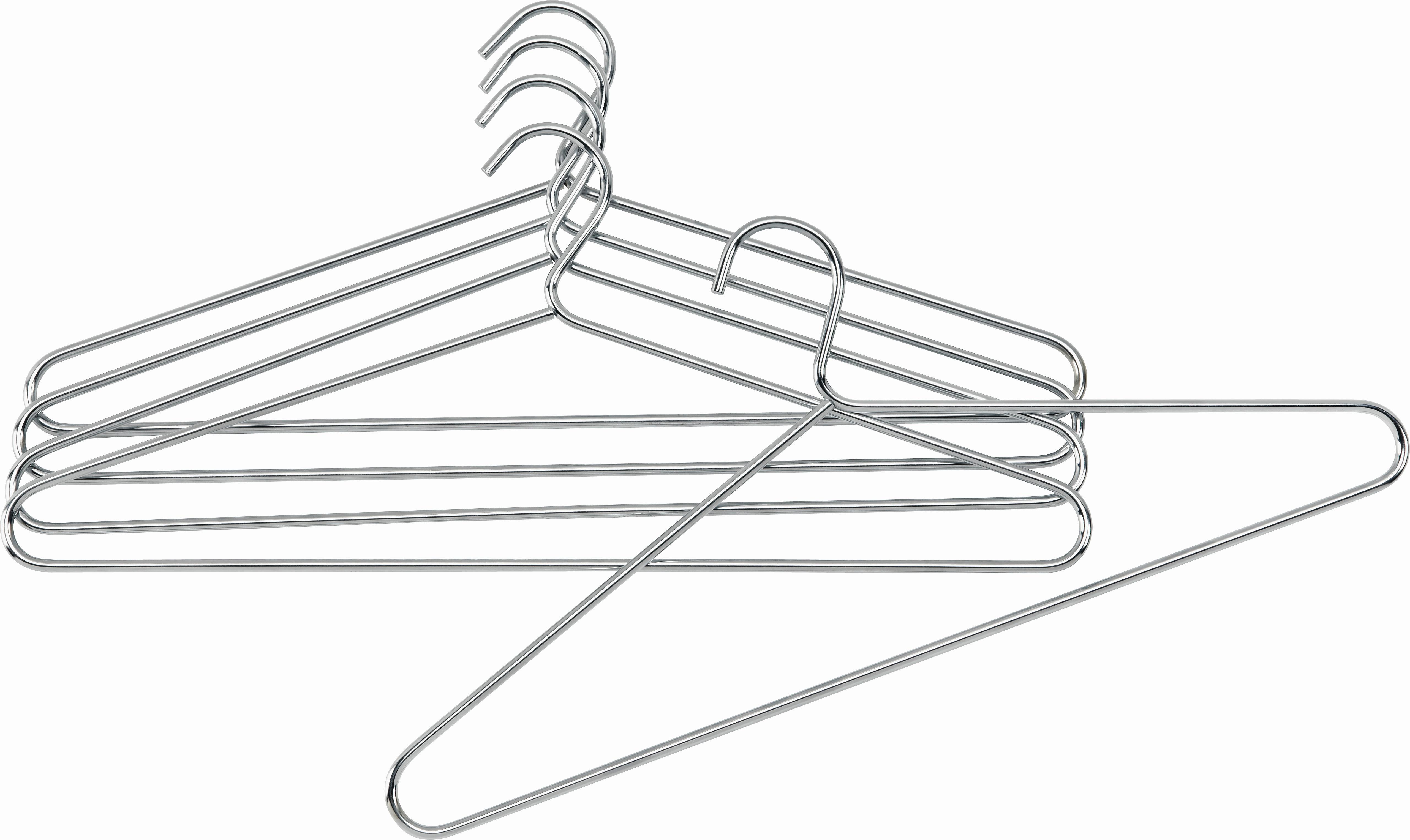 SADA ŠATNÍCH RAMÍNEK BRUNNI-5 - barvy chromu, kov (42/18cm) - Carryhome