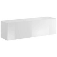 Lowboard TV Stand Vivien 03 - Weiß Hochglanz/Weiß, Design, Holzwerkstoff (140/40/38cm) - Livetastic