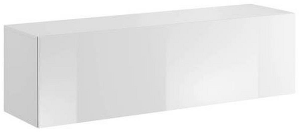 Lowboard TV Stand Vivien 03 - Weiß Hochglanz/Weiß, Design, Holzwerkstoff (140/40/38cm) - Livetastic