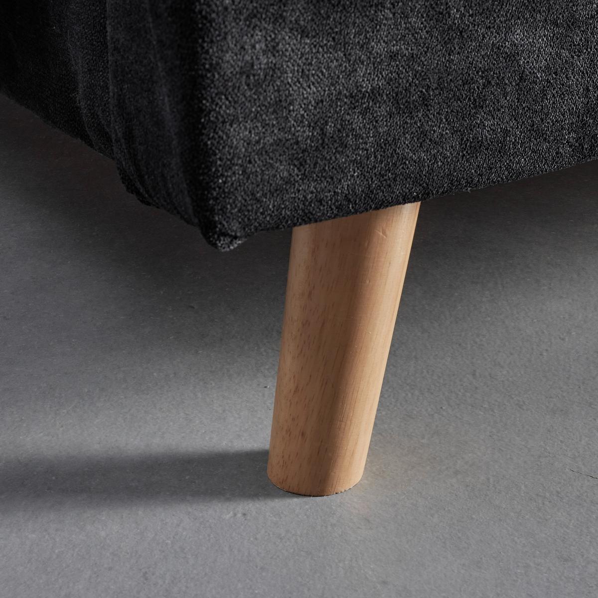 Čalouněná postel RONJA černá - černá/přírodní barvy, Moderní, kov/dřevo (180/200cm) - Bessagi Home