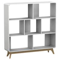 Regal Cassie Weiß 122 cm - Eichefarben/Weiß, Design, Holzwerkstoff (122/126/29cm) - MID.YOU