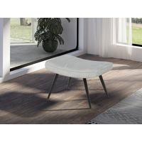 Hocker Uta Elfenbein B: 60 cm - Elfenbein/Schwarz, Basics, Textil (60/39/41cm) - MID.YOU
