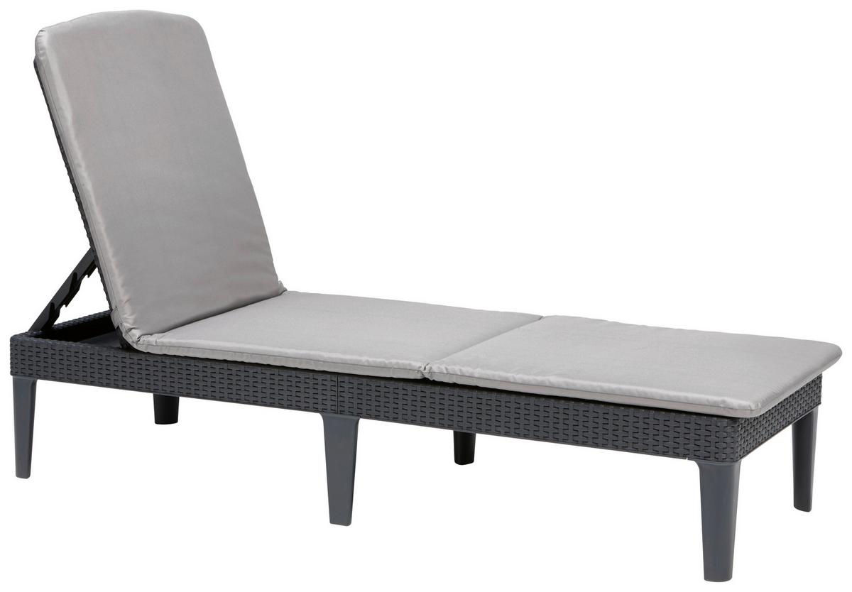 OPALOVACÍ LEHÁTKO JAIPUR - barvy grafitu, Moderní, plast (188/58.2/29cm)