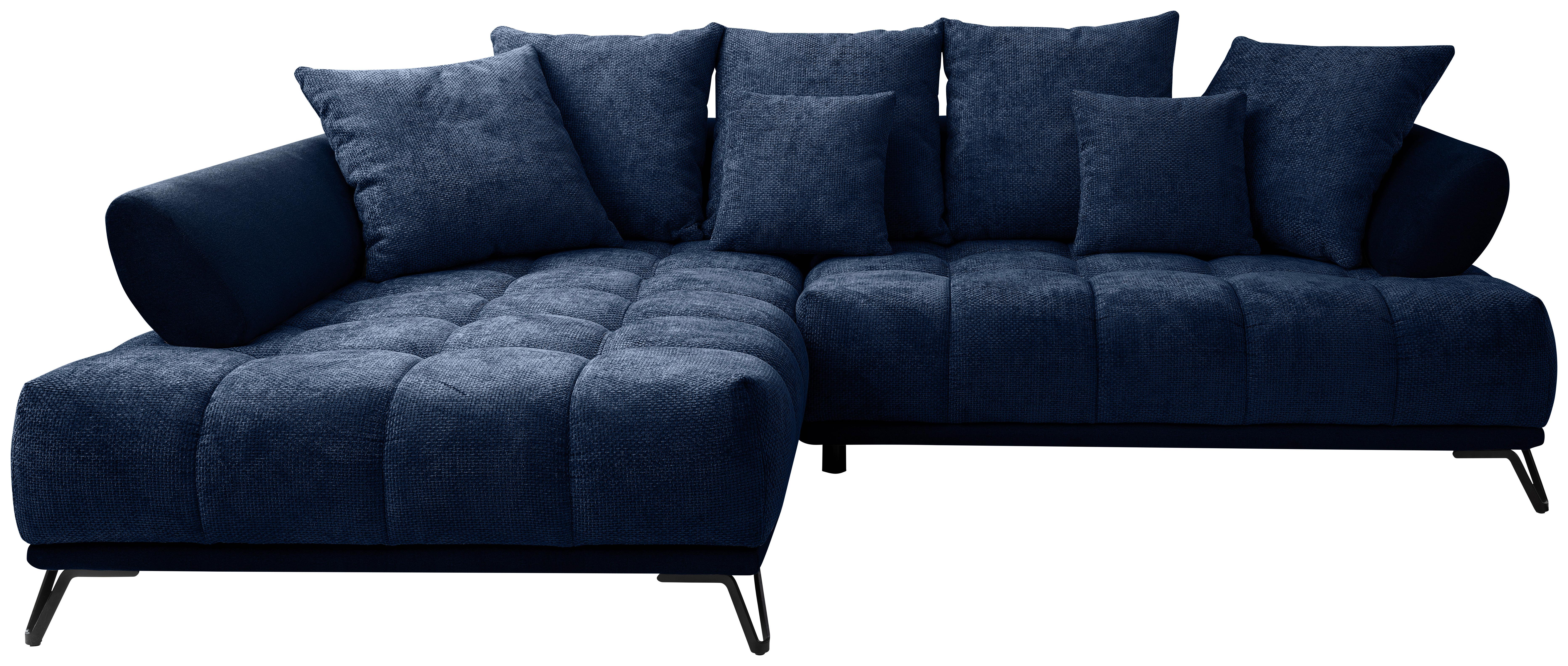 LARGO, levá, tmavě modrá, potřeba šířky dveří 90 cm - černá/tmavě modrá, Moderní, kov/textil (184/262cm)
