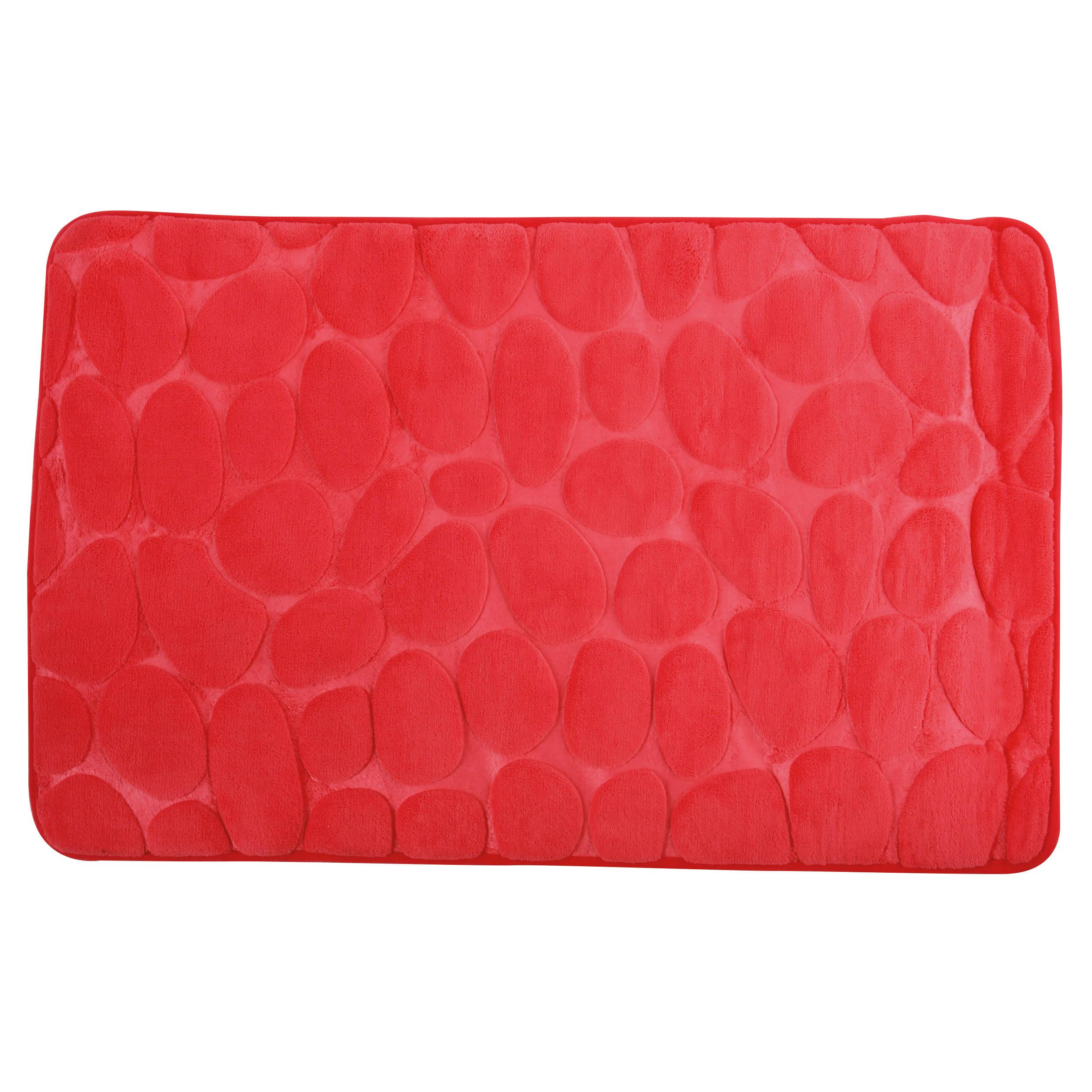 BADEMATTE GALETS ROT - Rot, Basics, Textil (50/80cm) - MSV