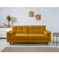 Schlafsofa Noret, Gelb B: 222 Cm - Gelb/Buchefarben, Design, Textil (222/93/99cm) - MID.YOU