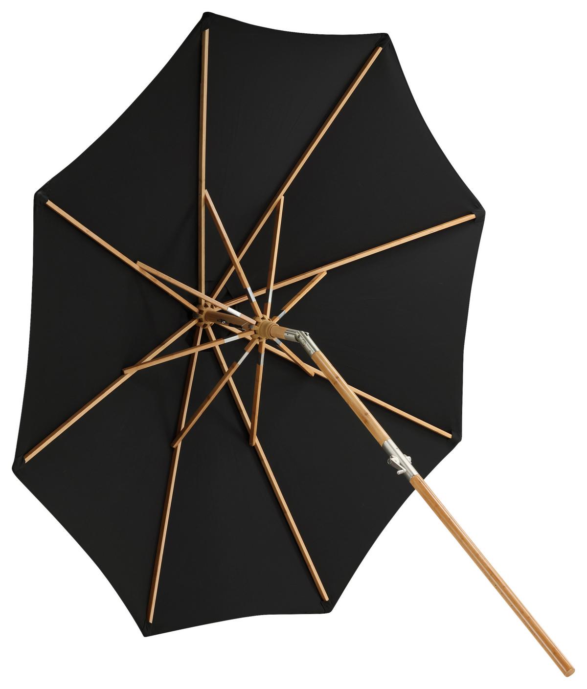 Sonnenschirm Cerox L/B: 270x250 cm Schwarz - Schwarz, KONVENTIONELL (270/250cm) - Gardenson