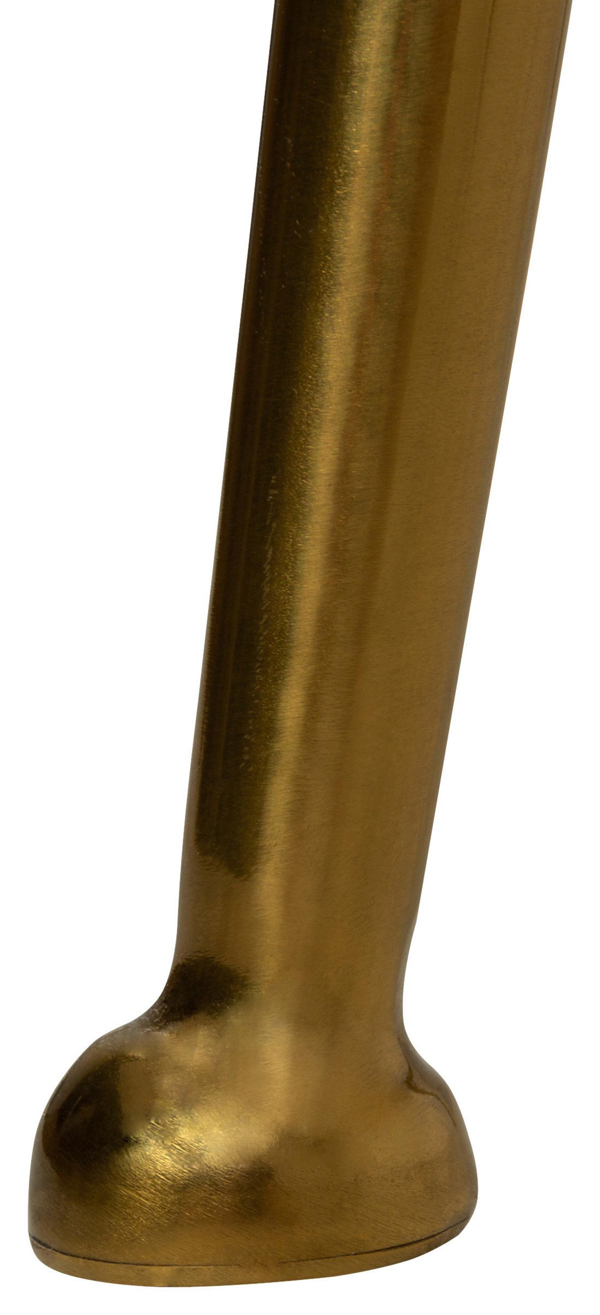 Hocker Cloe Beige B: 54 cm - Beige/Goldfarben, KONVENTIONELL, Textil (54/48/54cm) - MID.YOU