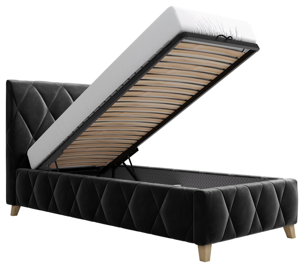 Polsterbett Trivio 80x200 cm Anthrazit - Anthrazit, MODERN, Holz/Holzwerkstoff (80/200cm) - MID.YOU