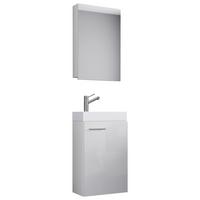 Badmöbel-Set Gäste WC 3-Tlg. Slito B: 41 cm Weiß - Weiß, KONVENTIONELL, Keramik/Holzwerkstoff (41cm) - MID.YOU