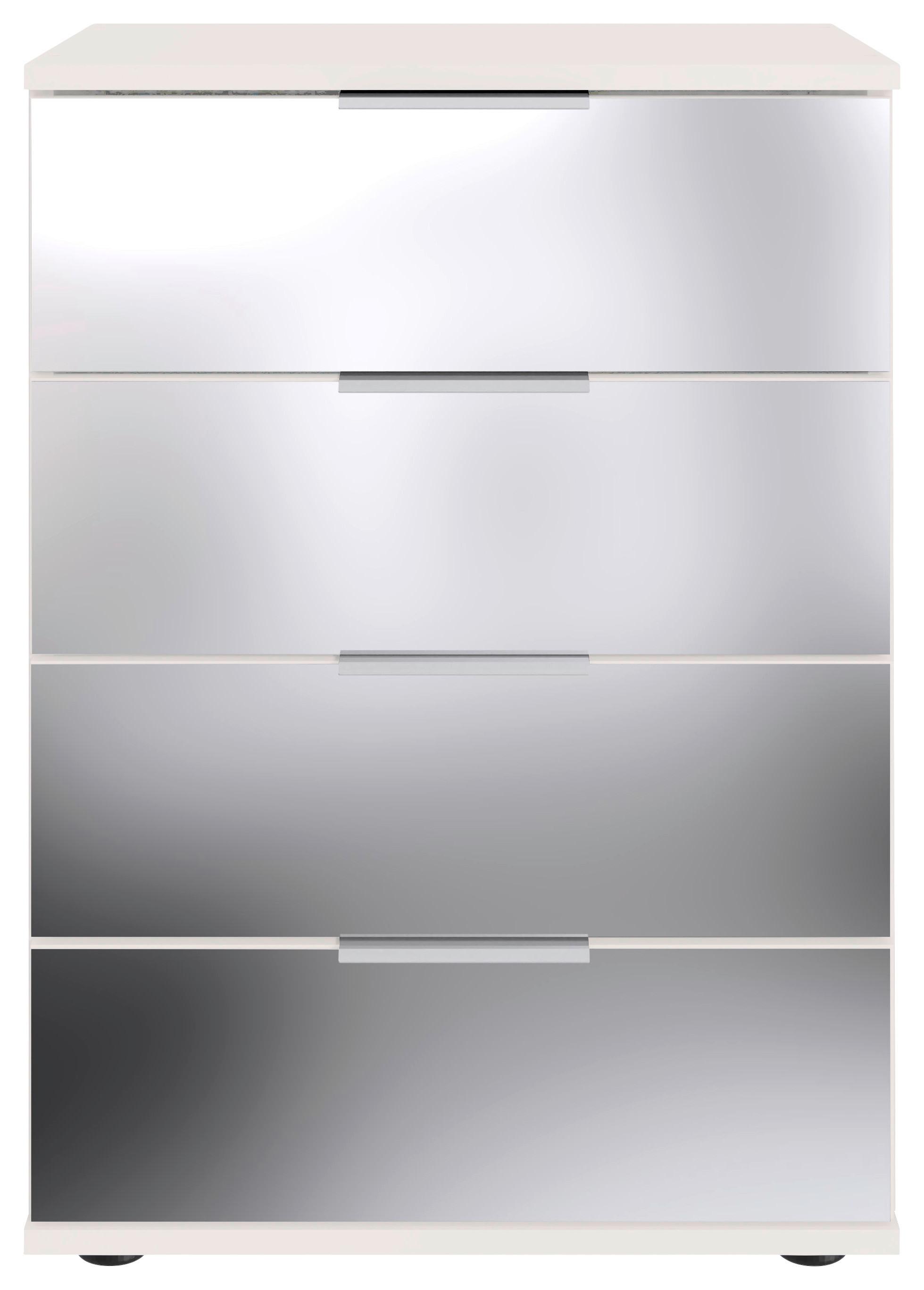 Éjjeliszekrény Saigon 52/74 Cm - fehér/átlátszó, Modern, faalapú anyag/Üveg (52/74/38cm) - MID.YOU