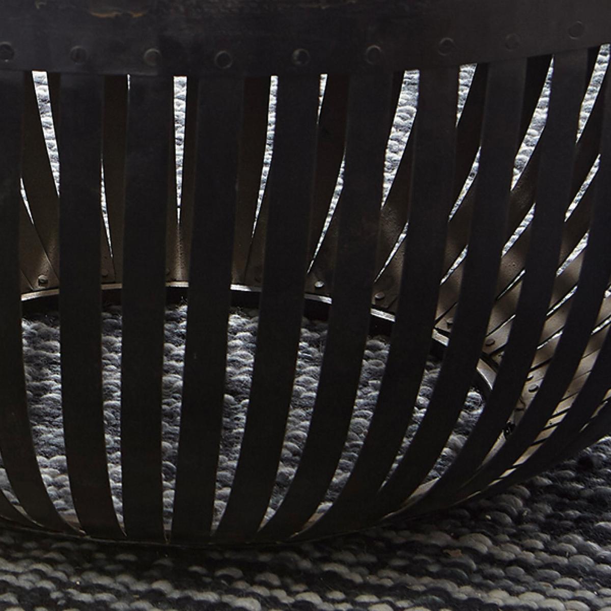 Konferenčný stolík NISHA - recyklované drevo - hnedá/čierna, Design, kov/drevo (70/70/33cm) - MID.YOU