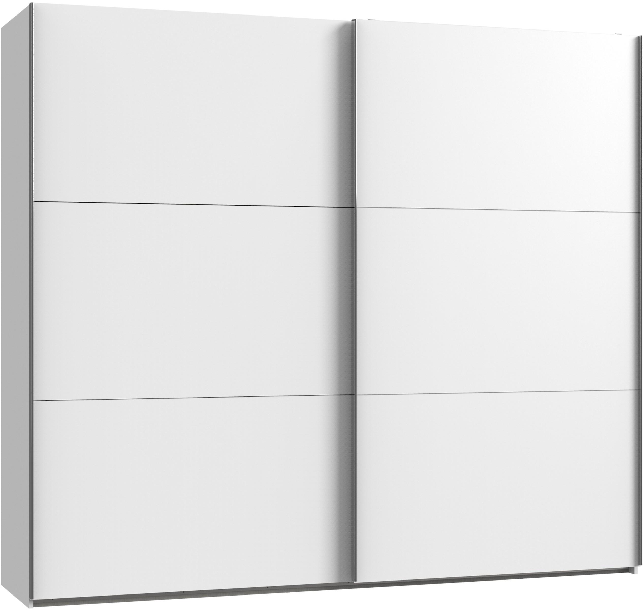 Schwebetürenschrank B: 250 cm Level 36a Weiß - Weiß, MODERN, Holzwerkstoff (250/216/65cm) - MID.YOU