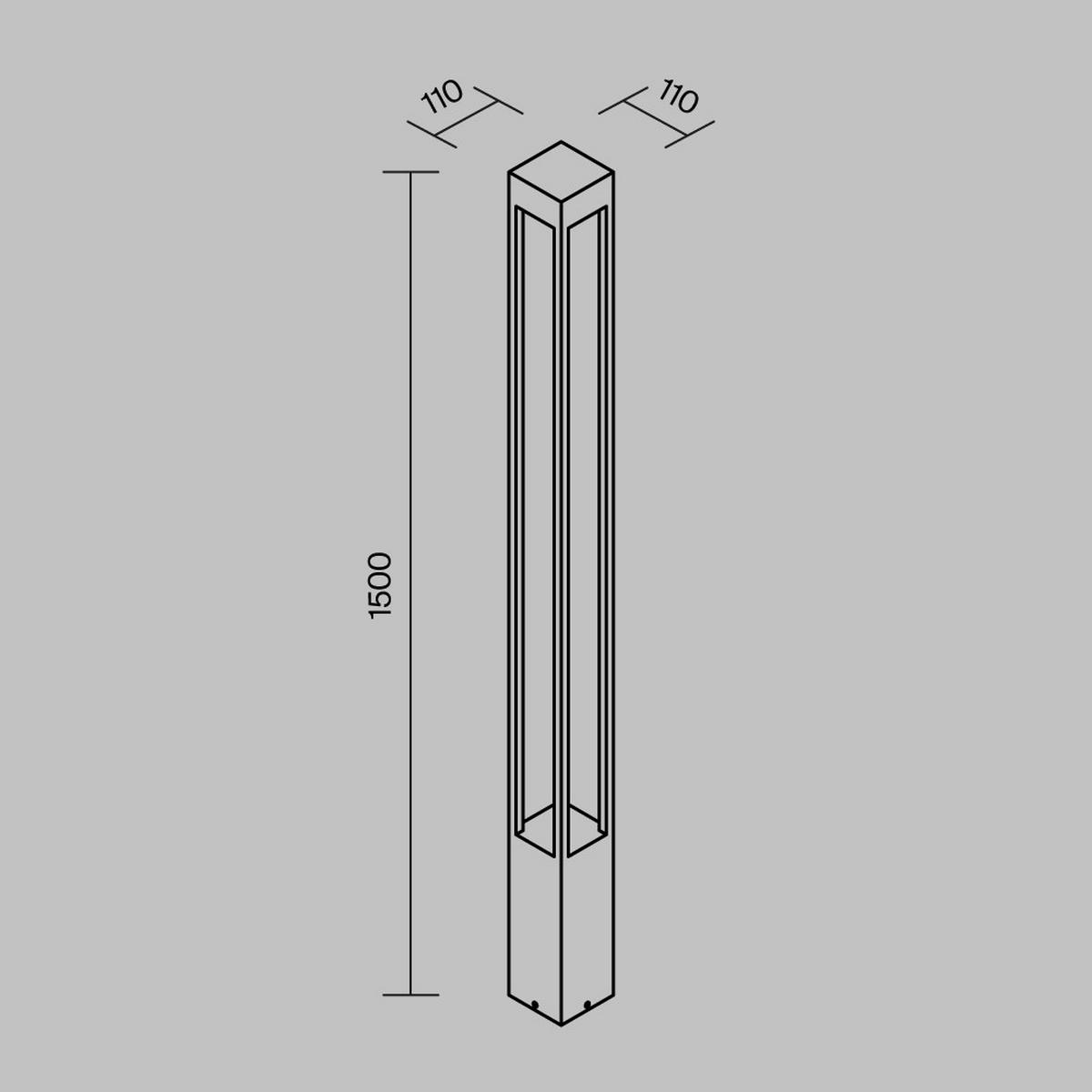Wegeleuchte Elbe - Graphitfarben, MODERN, Metall (11/11/150cm) - MAYTONI