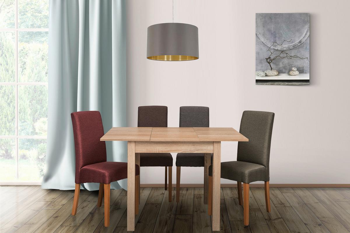 Esstisch Ausziehbar Coburg 80-120x80 Cm Eiche Dekor - Sonoma Eiche, Design, Holzwerkstoff (80/80/76,5cm) - MID.YOU