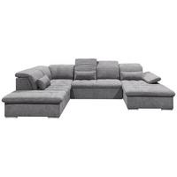 Sedací souprava WAYNE U - šedá/barvy stříbra, Konvenční, textil/plast (240/340/188cm) - MID.YOU