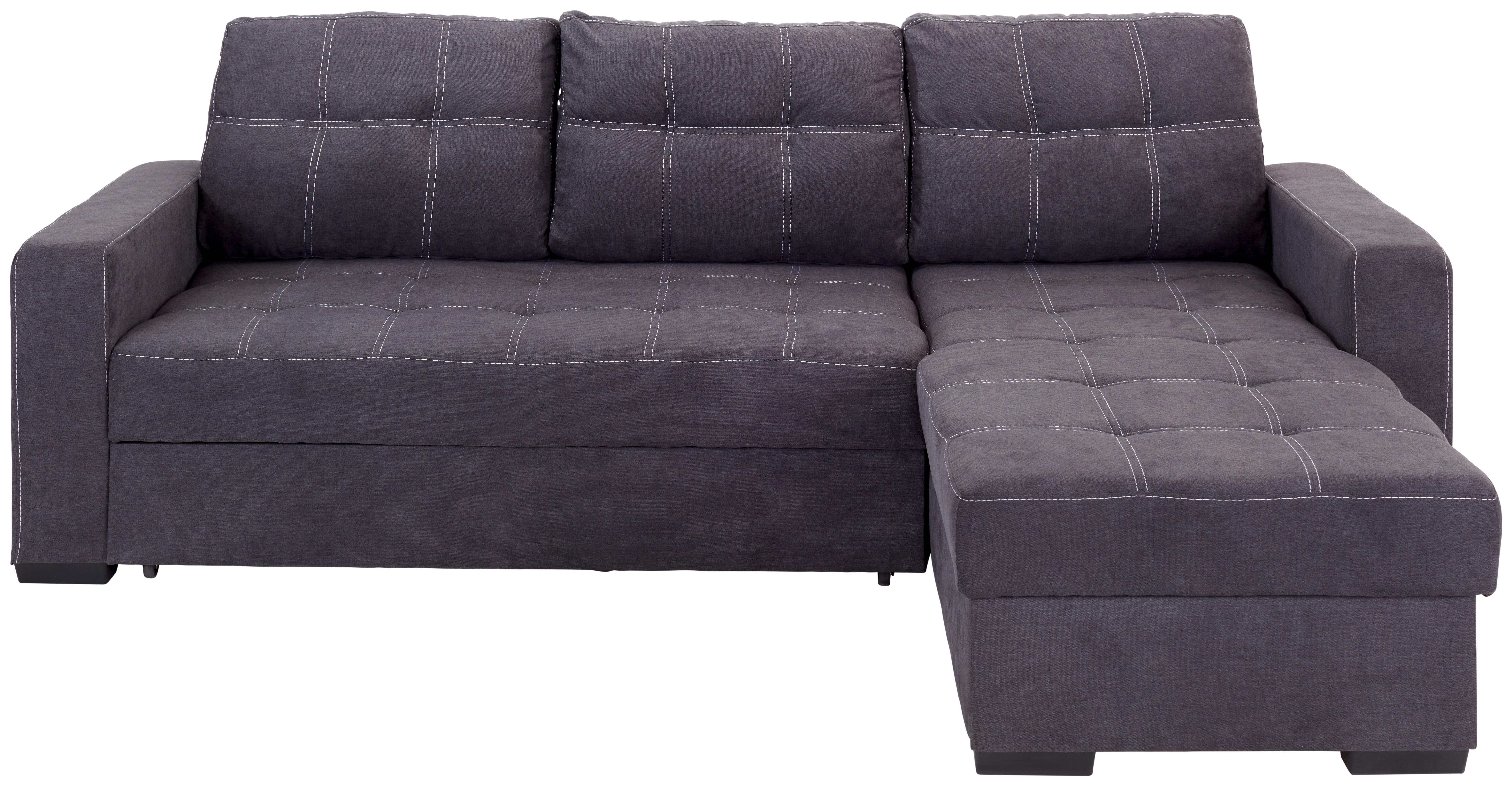 Rohová Sedacia Súprava Mediolan - čierna/biela, Design, textil/plast (240/160cm)