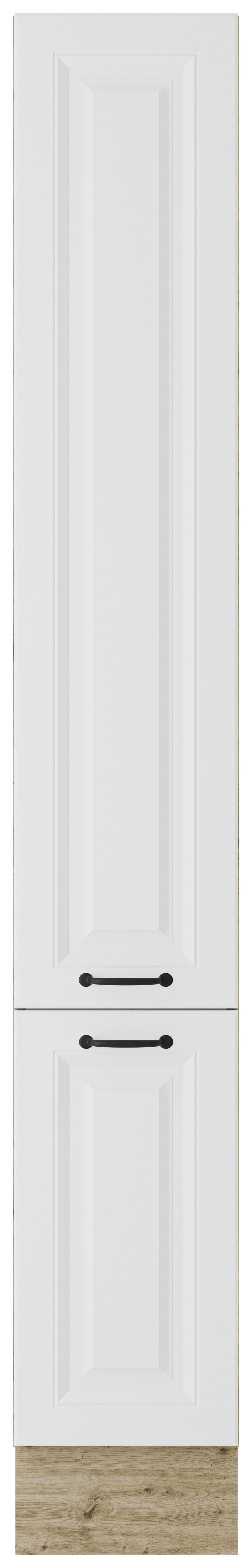 Apothekerschrank Stina Eiche Dekor/weiß B: 30cm - Weiß/Eiche Artisan, ROMANTIK / LANDHAUS, Holzwerkstoff (30/205/57cm) - Livetastic